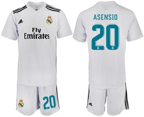 Real Madrid #20 Asensio White Home Soccer Club Jersey