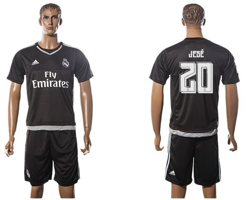 Real Madrid #20 Jese Black Soccer Club Jersey