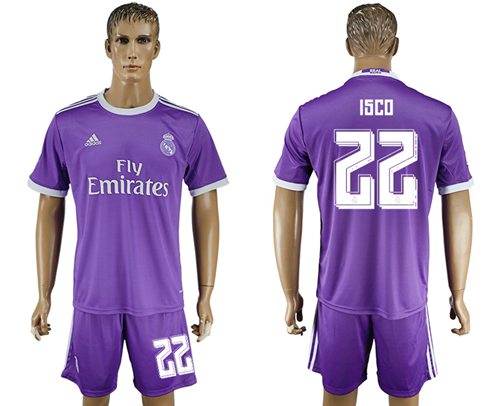 Real Madrid #22 Isco Away Soccer Club Jersey