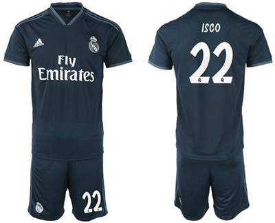 Real Madrid #22 Isco Away Soccer Club Jersey