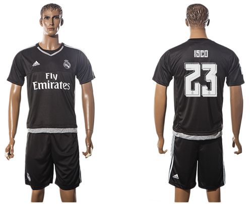 Real Madrid #23 Isco Black Soccer Club Jersey
