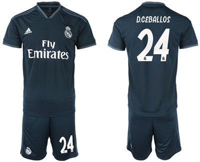 Real Madrid #24 D.Ceballos Away Soccer Club Jersey