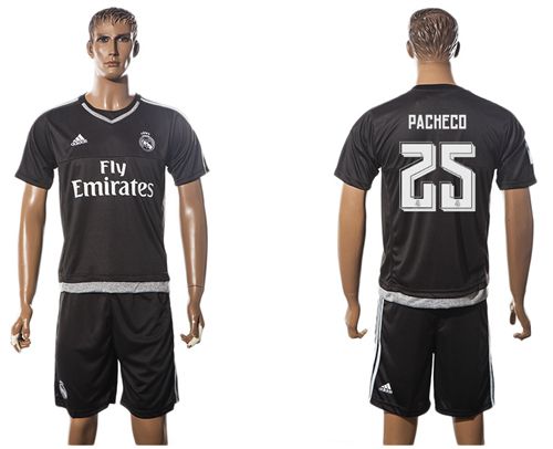 Real Madrid #25 Pacheco Black Soccer Club Jersey