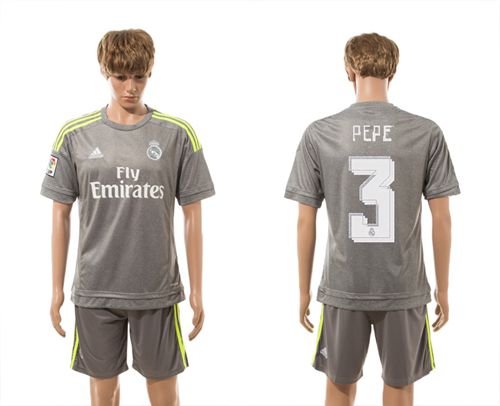 Real Madrid #3 Pepe Away Soccer Club Jersey
