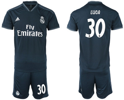 Real Madrid #30 Luca Away Soccer Club Jersey
