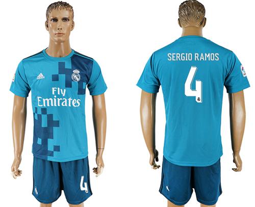 Real Madrid #4 Sergio Ramos Sec Away Soccer Club Jersey