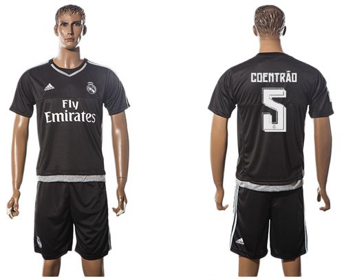 Real Madrid #5 Coentrao Black Soccer Club Jersey