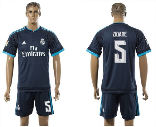 Real Madrid #5 Zidane SEC Away Soccer Club Jersey
