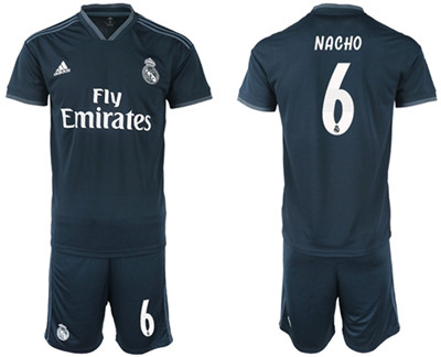 Real Madrid #6 Nacho Away Soccer Club Jersey