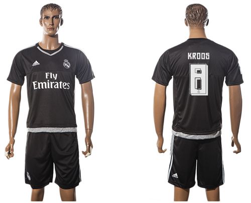 Real Madrid #8 Kroos Black Soccer Club Jersey
