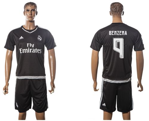 Real Madrid #9 Benzema Black Soccer Club Jersey