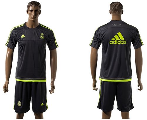 Real Madrid Blank Dark Grey Addidas Training Soccer Club Jersey