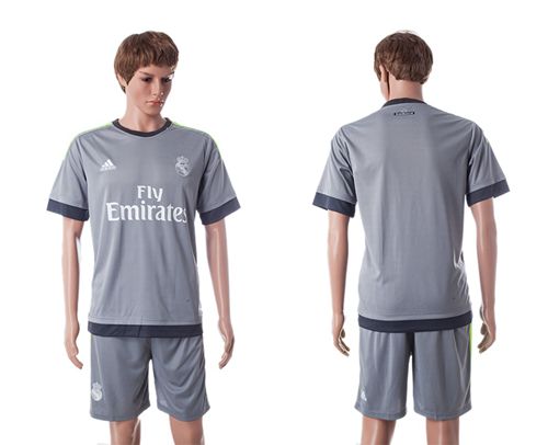 Real Madrid Blank Grey Soccer Club Jersey