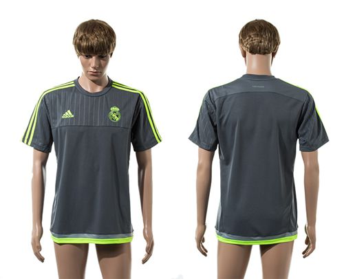 Real Madrid Blank Grey Training Soccer Club Jersey