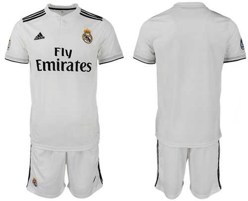 Real Madrid Blank White Home Soccer Club Jersey