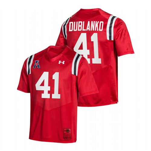 Red Men Cincinnati Bearcats Joel Dublanko College Football 150th Anniversary Special Game Jersey