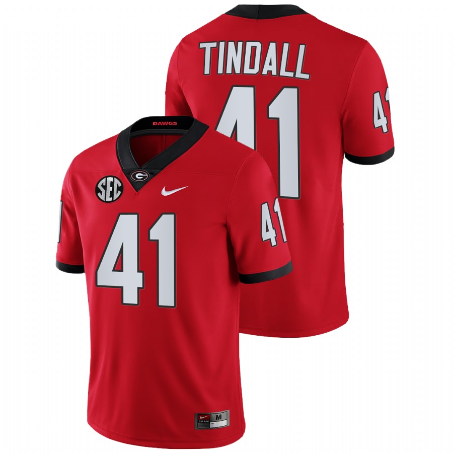 Red Men Georgia Bulldogs Channing Tindall College Football Game Jersey