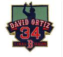 Red Sox #34 David Ortiz Retirement Patch
