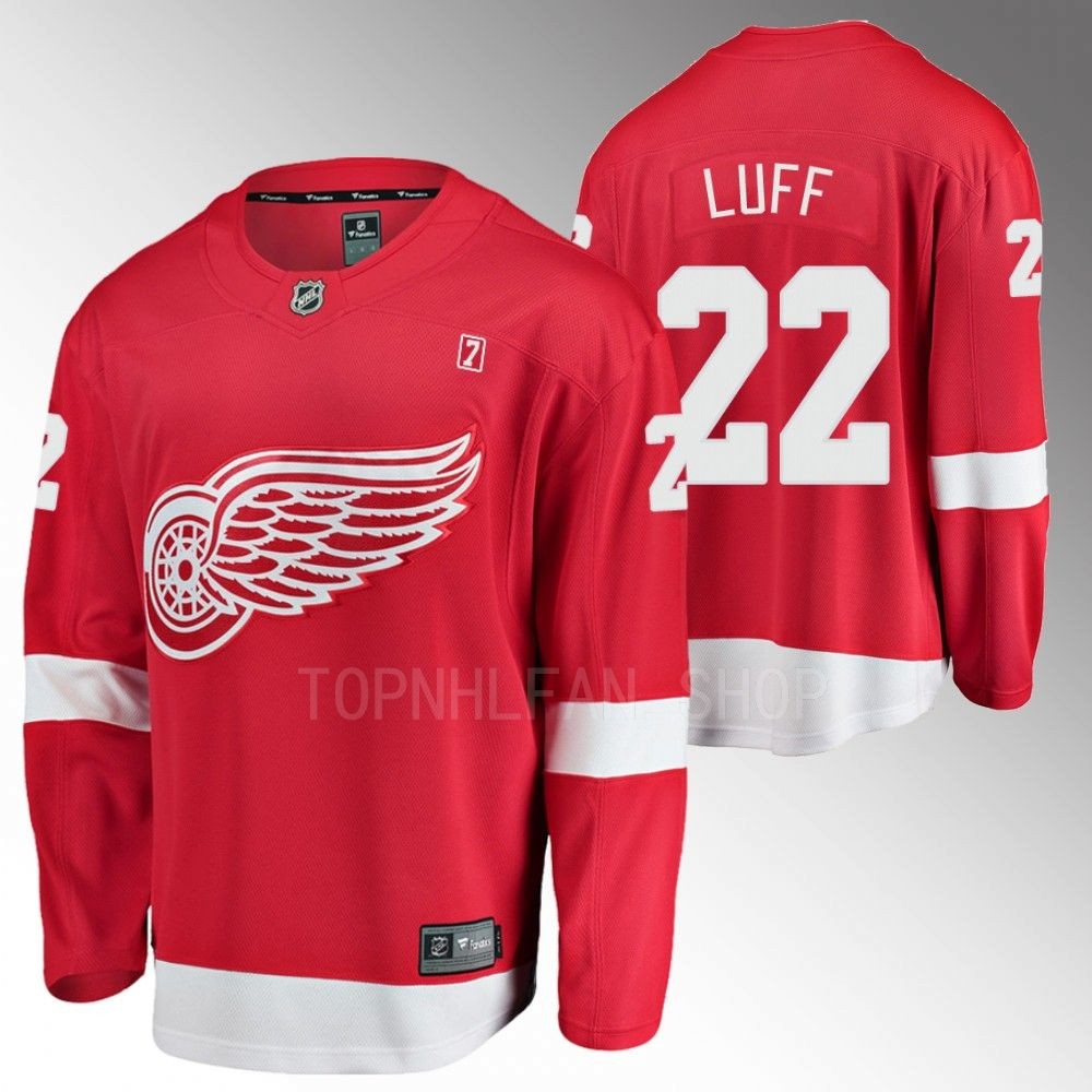 Red Wings #22 Matt Luff Red Home Jersey