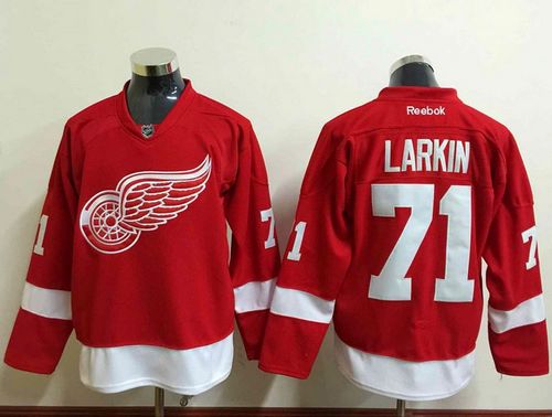 Red Wings #71 Dylan Larkin Red Stitched NHL Jersey