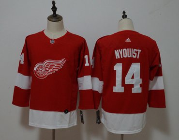 Youth Red Wings 14 Gustav Nyquist Red Adidas Jersey
