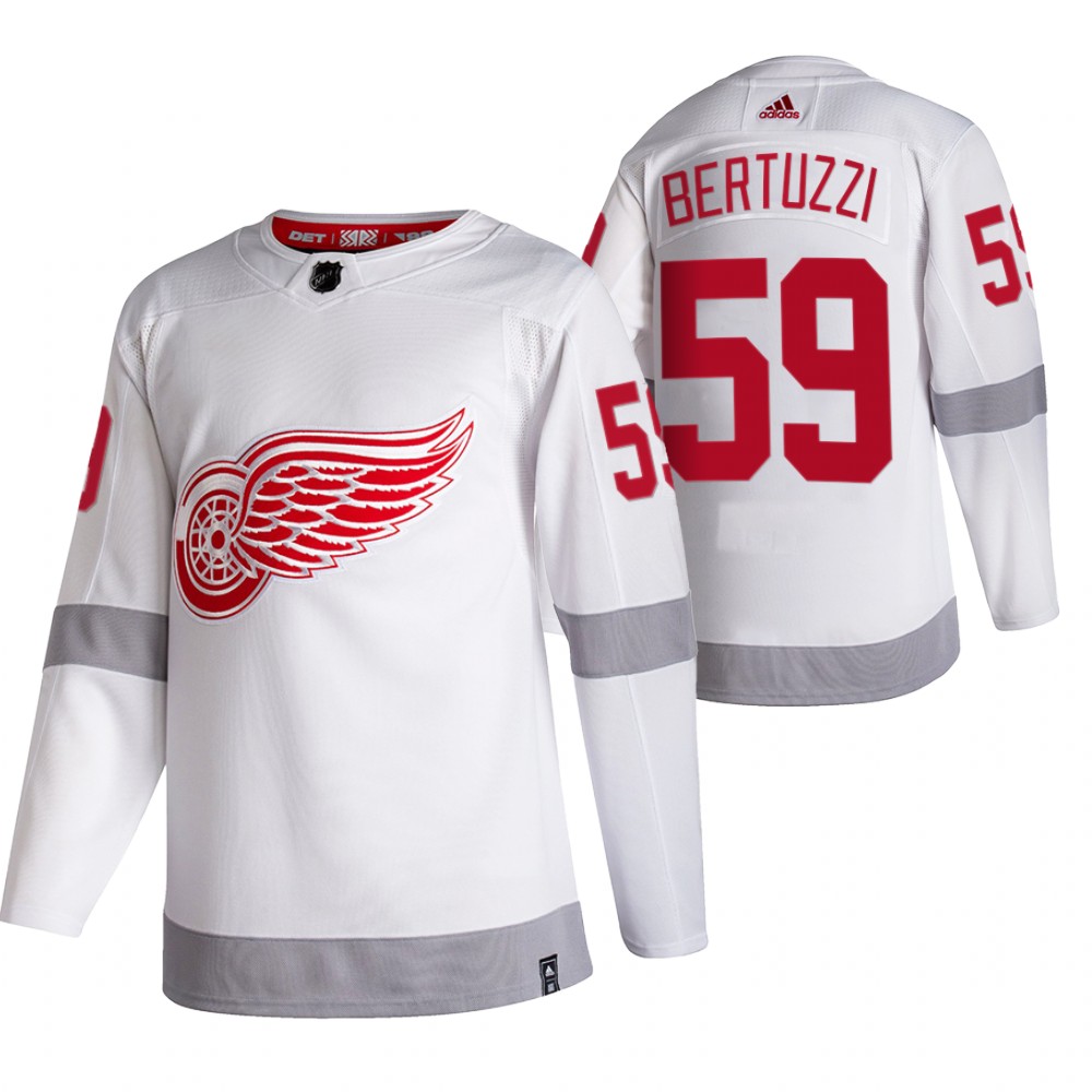 Red Wings 2021 Reverse Retro #59 tyler bertuzzi White Jersey Special Edition Authentic