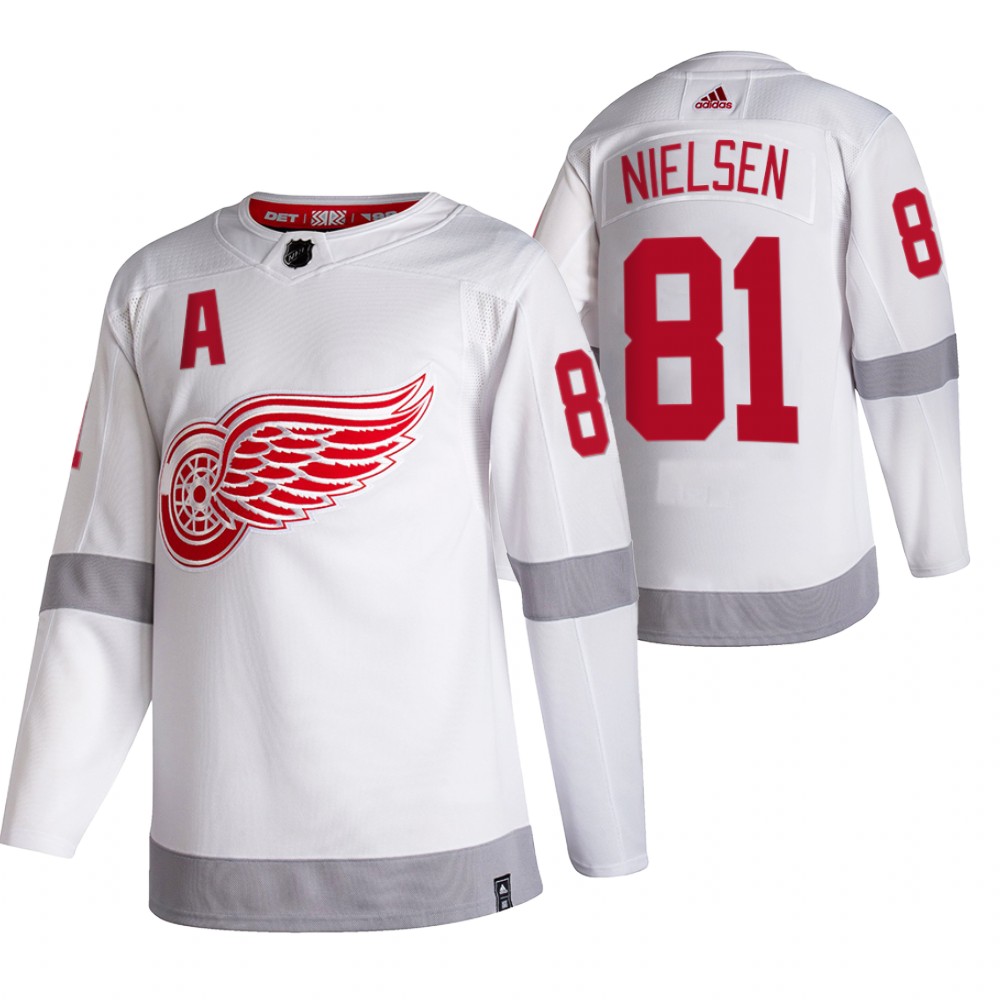 Red Wings 2021 Reverse Retro #81 frans nielsen White Jersey Special Edition Authentic