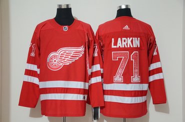 Red Wings 71 Dylan Larkin Red Drift Fashion Adidas Jersey