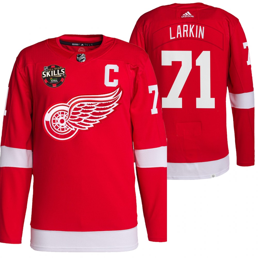 Red Wings Dylan Larkin 2022 NHL All-Star Skills Red Competition Patch Jersey