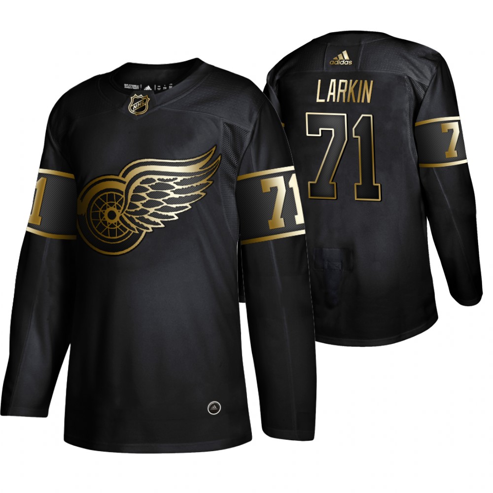 Red Wings Dylan Larkin Black Authentic 2019 NHL Golden Edition Jersey