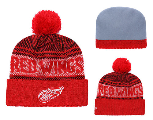 Red Wings Fresh Logo Red Pom Knit Hat YD