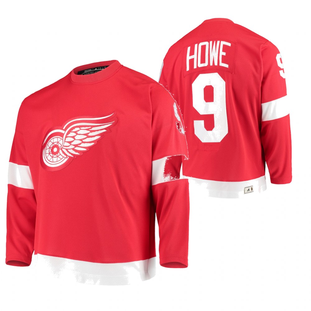 Red Wings Gordie Howe Red Heroes of Hockey Authentic Throwback Jersey