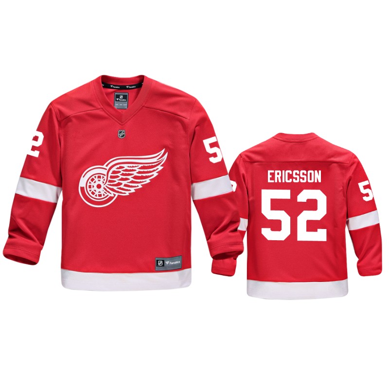 Red Wings Jonathan Ericsson Red Replica Player Home Jersey