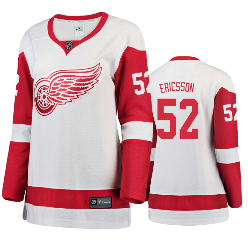 Red Wings Jonathan Ericsson White Breakaway Fanatics Branded Jersey