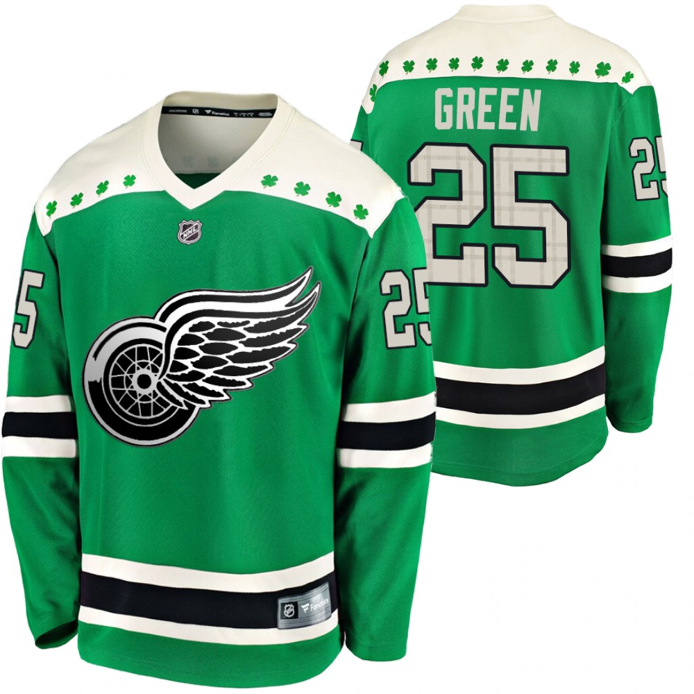 Red Wings Mike Green 2020 St. Patrick's Day Green #25 Breakaway Jersey