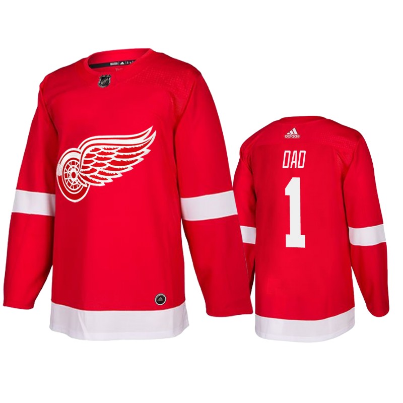 Red Wings Red Number 1 Dad Father's Day Jersey