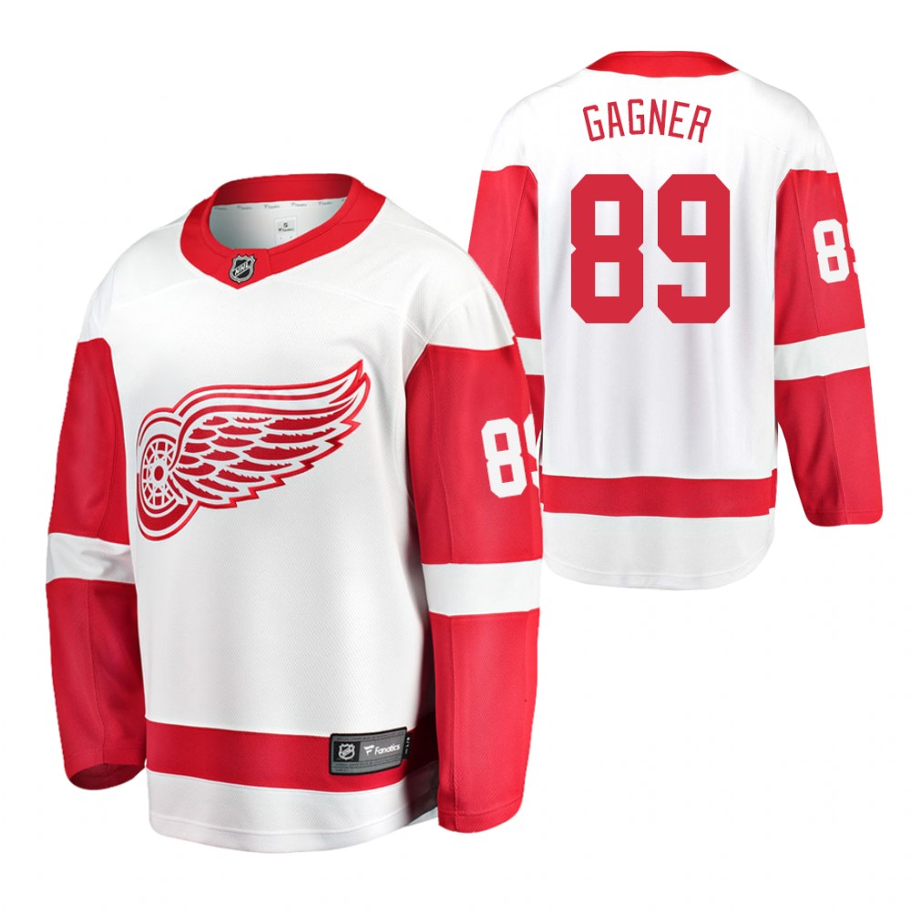 Red Wings Sam Gagner Jersey Away White Breakaway Player Men