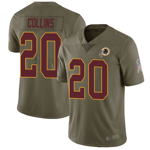 Redskins #20 Landon Collins Olive Men's Stitched Football Limited 2017 Salute To Service Jersey