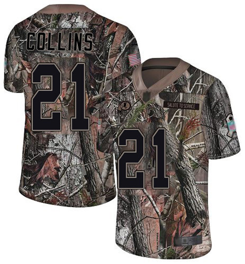 Redskins #21 Landon Collins Camo Men's Stitched Football Limited Rush Realtree Jersey