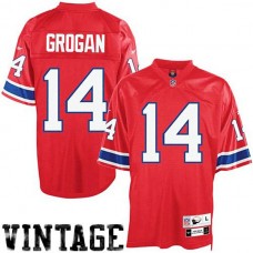 Reebok Equipment New England Patriots #14 Steve Grogan Red Tackle Twill Throwback Football Jersey