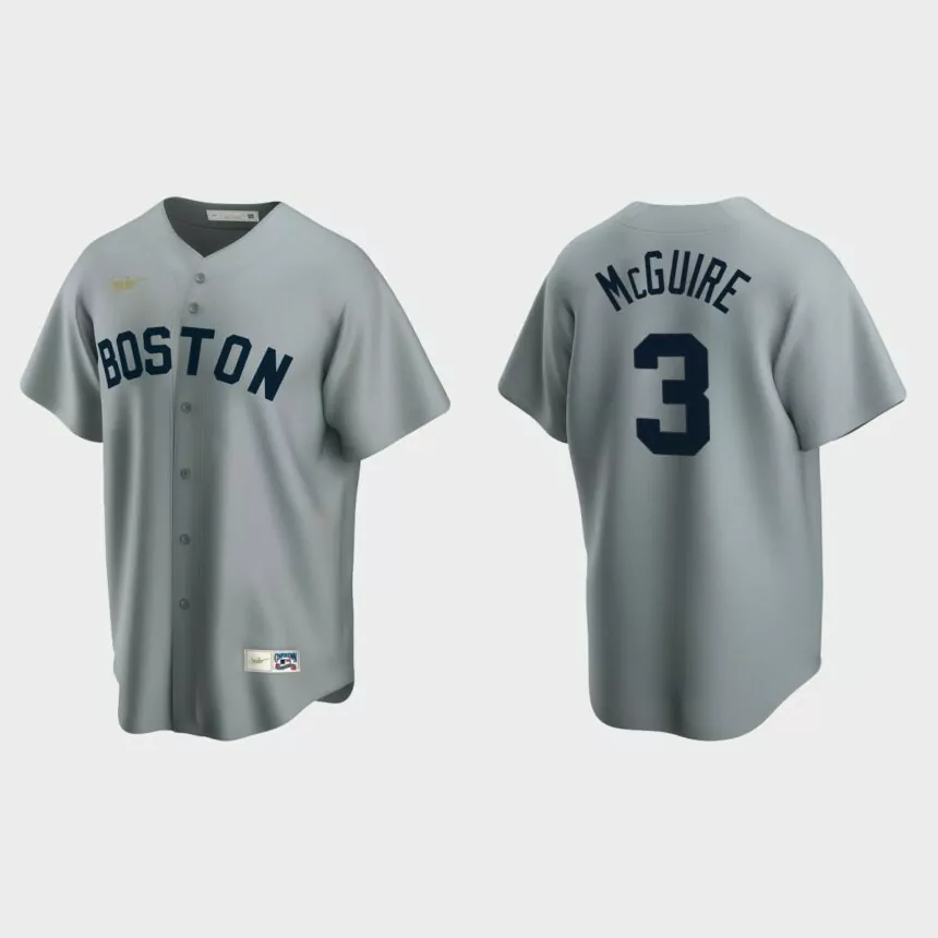 Reese McGuire Boston Red Sox Cooperstown Collection Road Jersey – Gray