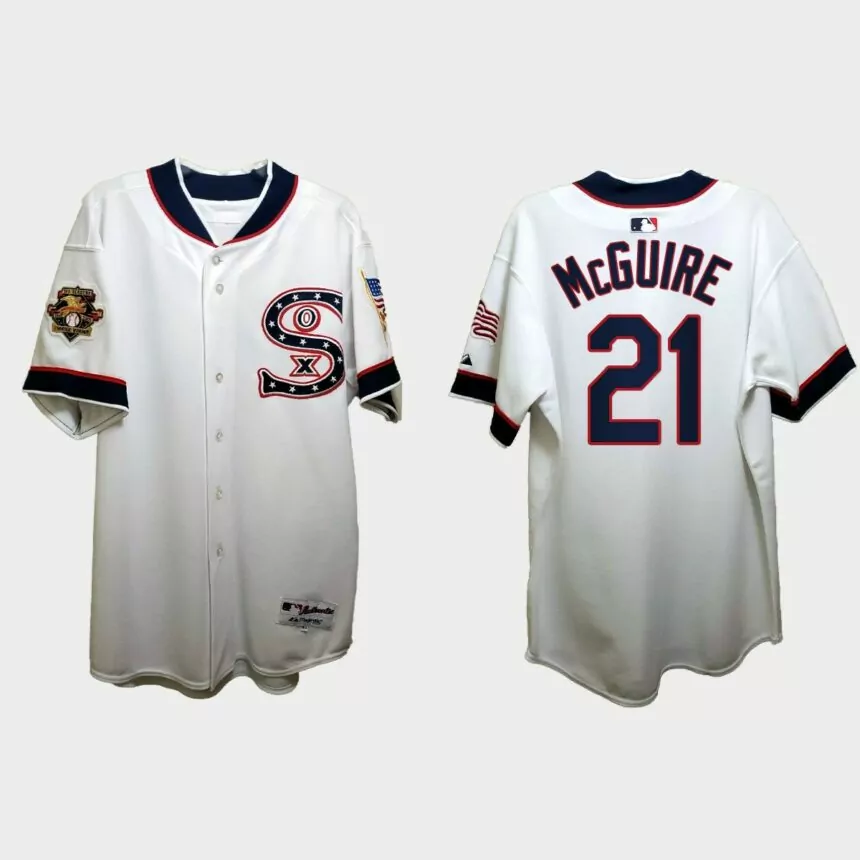 Reese McGuire Chicago White Sox Independence Day 1917 Throwback Jersey – White