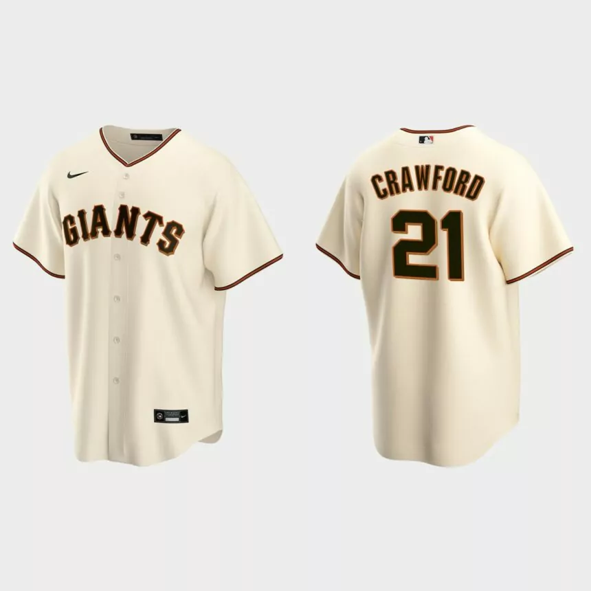 Reggie Crawford San Francisco Giants 2022 MLB Draft Home Replica Jersey – Cream