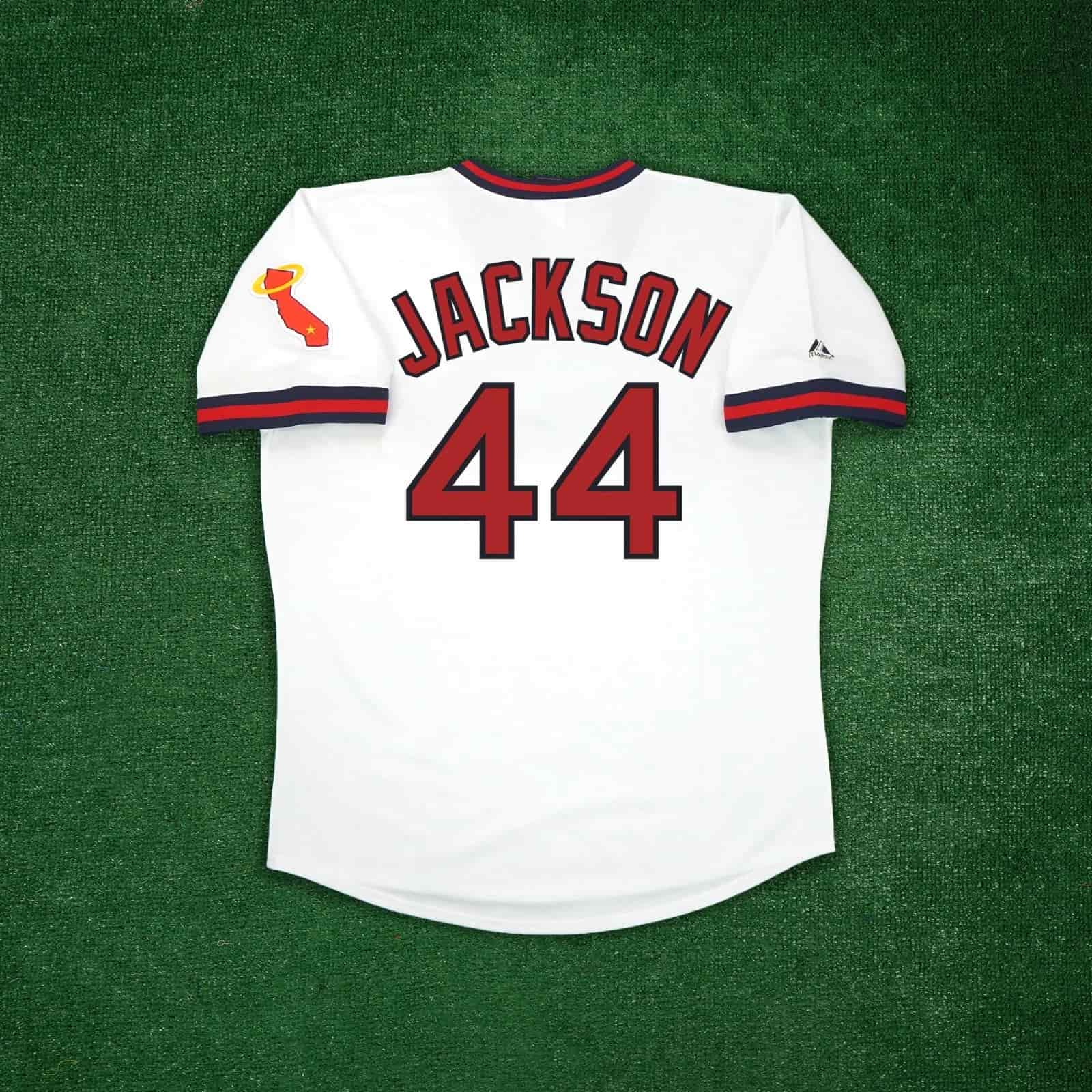 Reggie Jackson 1973 California Angels Cooperstown Men's Home White Jersey