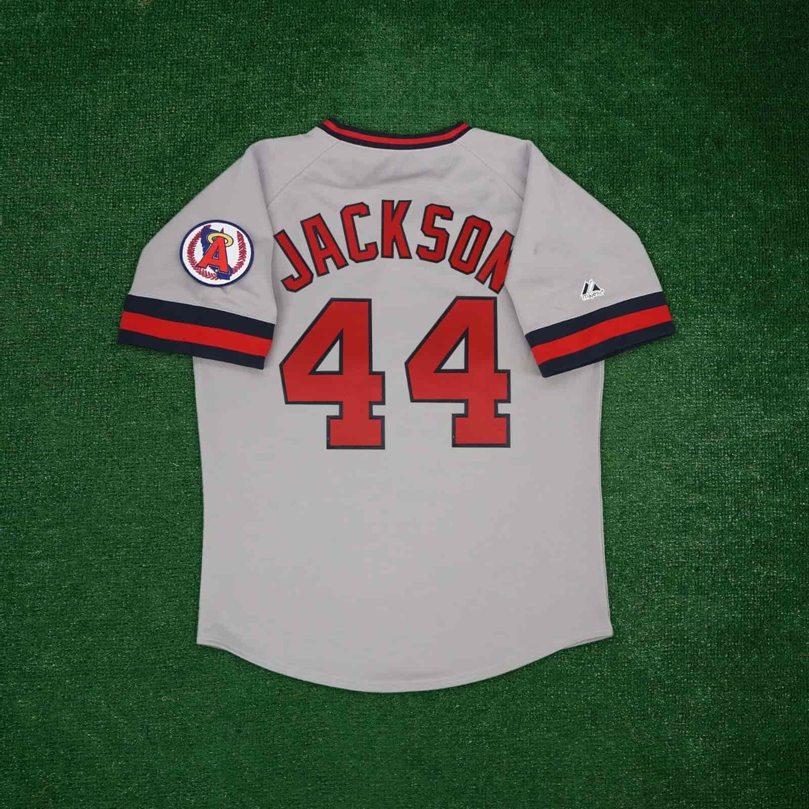 Reggie Jackson California Angels Men's Cooperstown Road Jersey w Team Patch