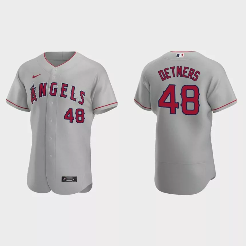 Reid Detmers Los Angeles Angels 2020 Authentic Road Jersey – Gray