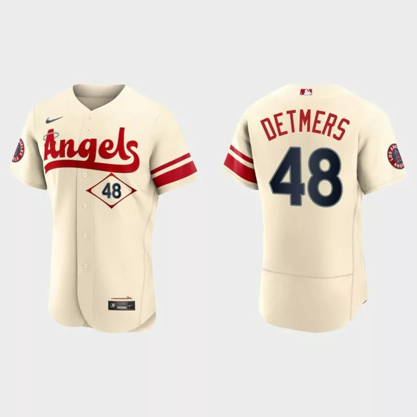 Reid Detmers Los Angeles Angels 2022 City Connect Authentic Jersey – Cream