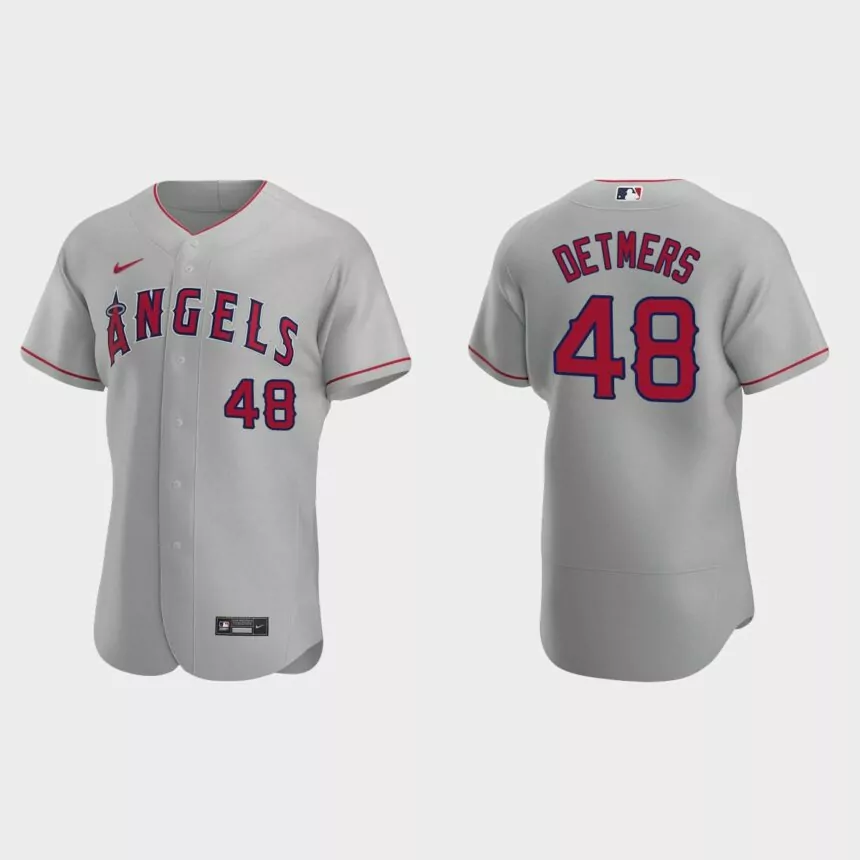 Reid Detmers Los Angeles Angels Authentic Road Jersey – Gray