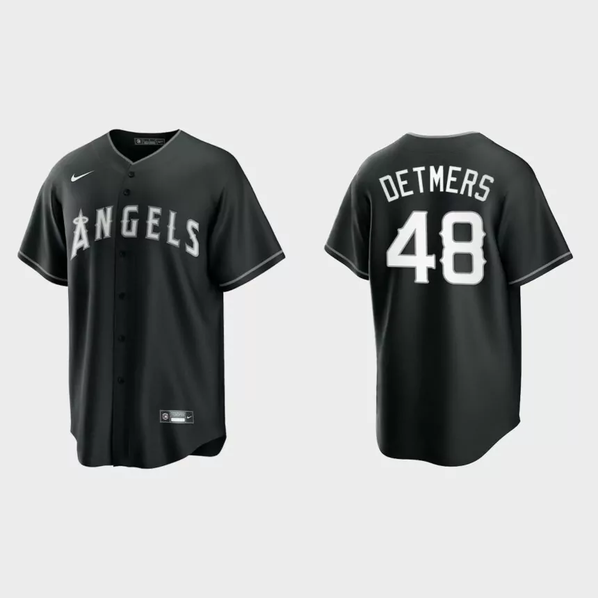 Reid Detmers Los Angeles Angels Replica Official Jersey – Black White