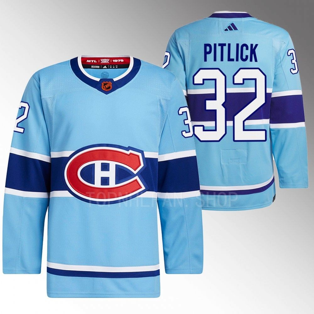 Rem Pitlick 2022 Montreal Canadiens Blue Reverse Retro 2.0 Authentic Primegreen Jersey